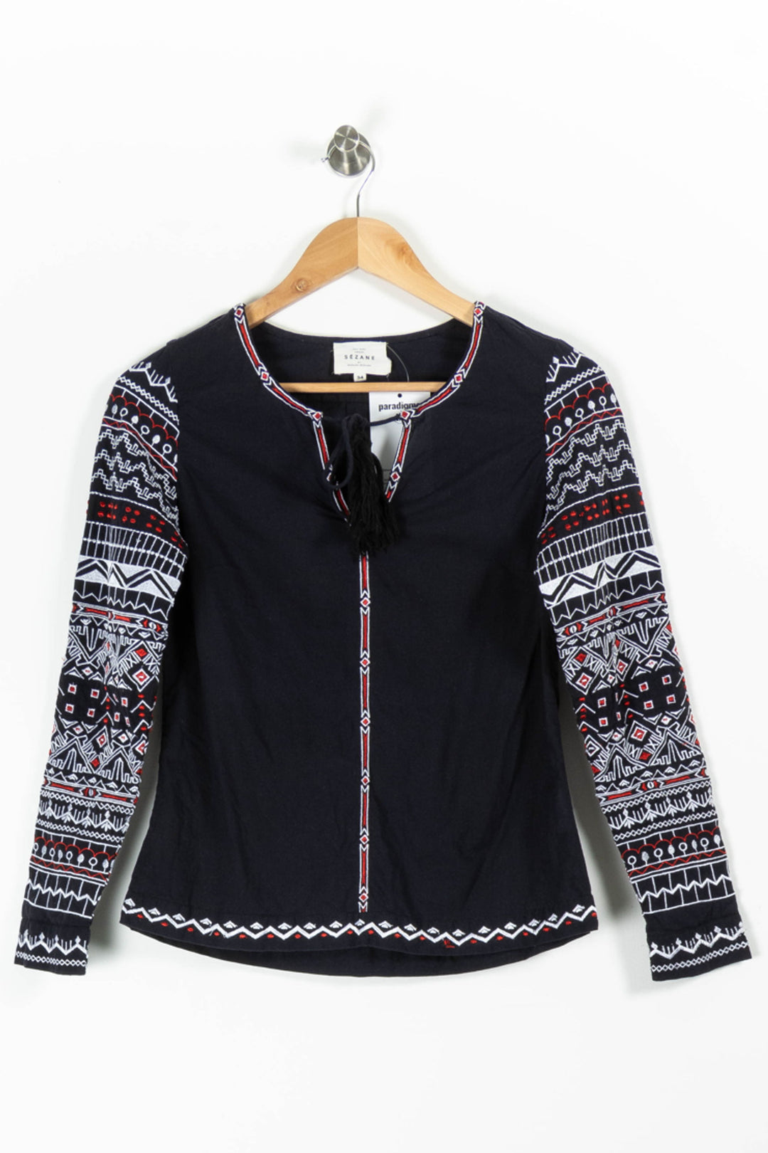 Blouse Bleu et Blanc - Taille XS/34 de la marque Sézane | PARAD95369 - Vendu par Paradigme - Image 2