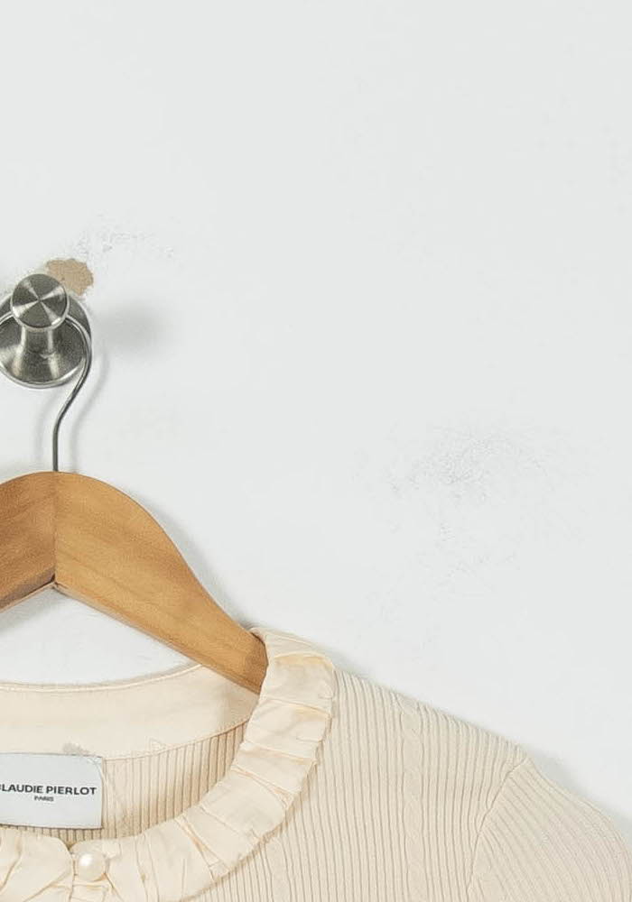 Cardigan Beige - Taille S/36 de la marque Claudie Pierlot | PARAD95393 - Vendu par Paradigme - Image 3
