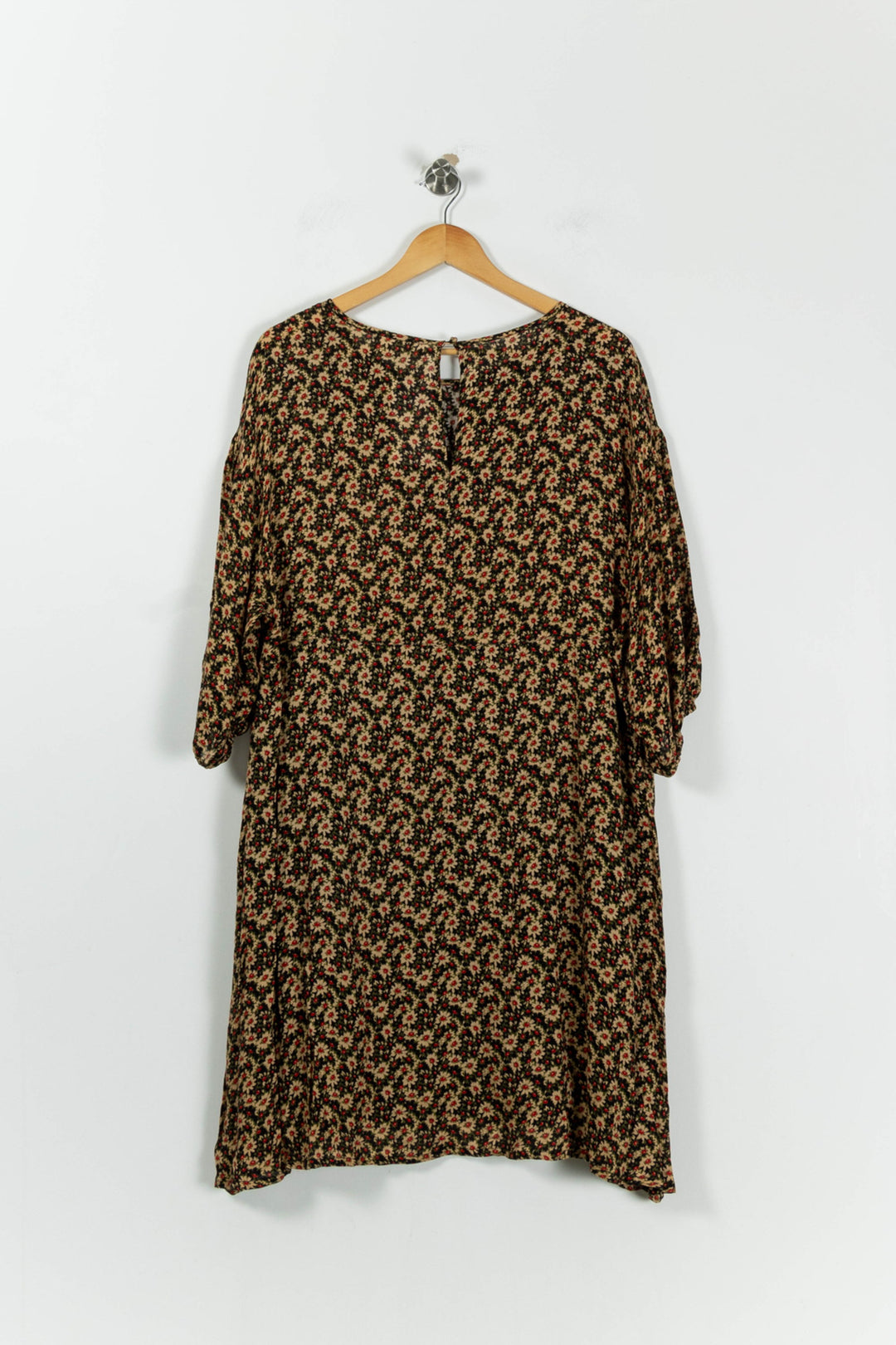 Robe Longue Noire et Beige - Taille S/36 de la marque American Vintage | PARAD95398 - Vendu par Paradigme - Image 4