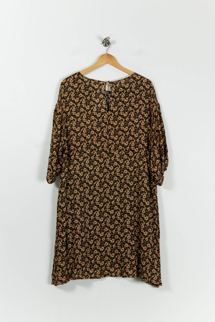 Robe Longue Noire et Beige - Taille S/36 de la marque American Vintage | PARAD95398 - Vendu par Paradigme - Image 4