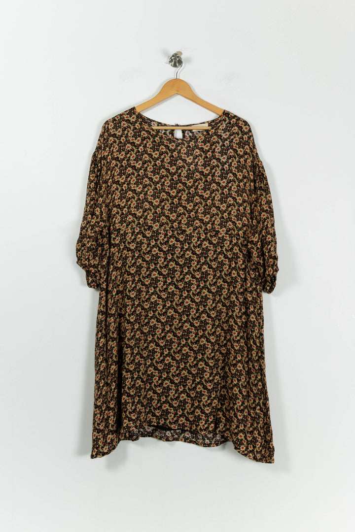 Robe Longue Noire et Beige - Taille S/36 de la marque American Vintage | PARAD95398 - Vendu par Paradigme - Image 2