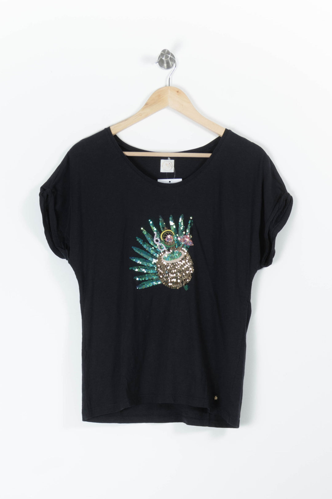 Tee-shirt Noir - Taille S/36 de la marque Des petits hauts | PARAD95403 - Vendu par Paradigme - Image 2