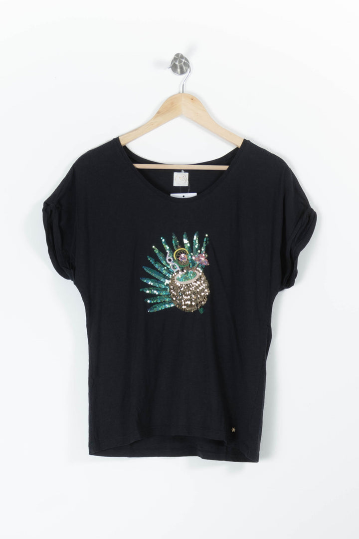 Tee-shirt Noir - Taille S/36 de la marque Des petits hauts | PARAD95403 - Vendu par Paradigme - Image 2