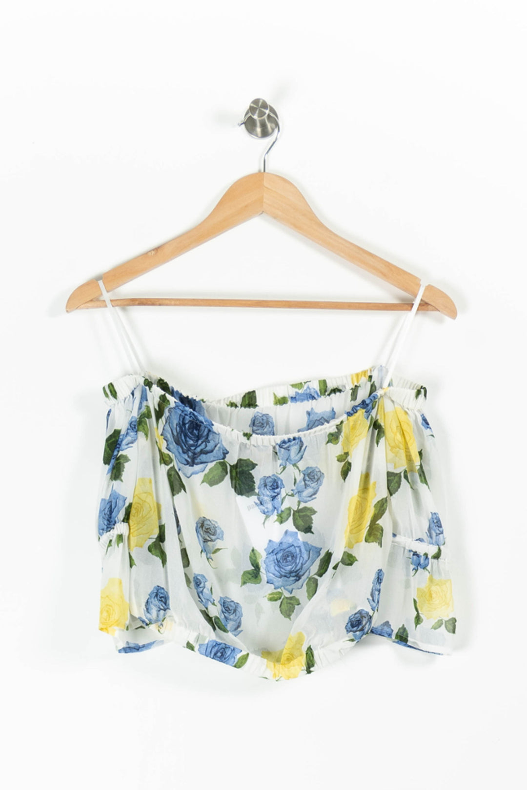 Top Blanc à Fleurs Bleues et Jaunes - Taille S/36 de la marque The Kooples - Sport | PARAD95406 - Vendu par Paradigme - Image 4