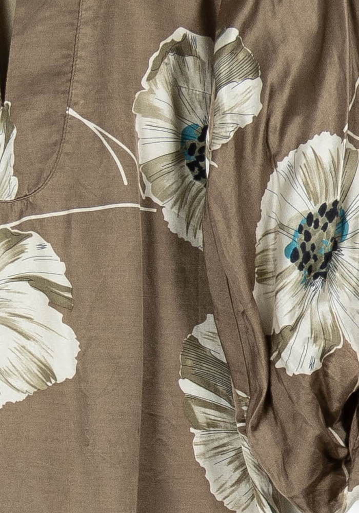 Robe Fleurie Marron et Blanche - Taille S/36 de la marque Paul & Joe Sister | PARAD95410 - Vendu par Paradigme - Image 3