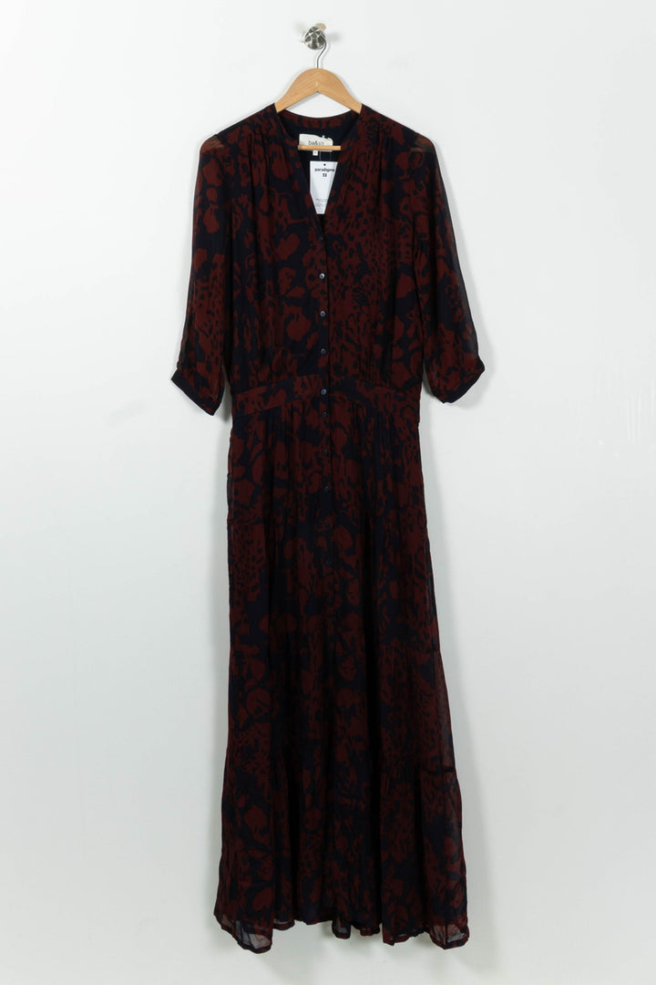 Robe Longue Bordeaux et Noire - Taille S/36 de la marque ba&sh | PARAD95451 - Vendu par Paradigme - Image 2