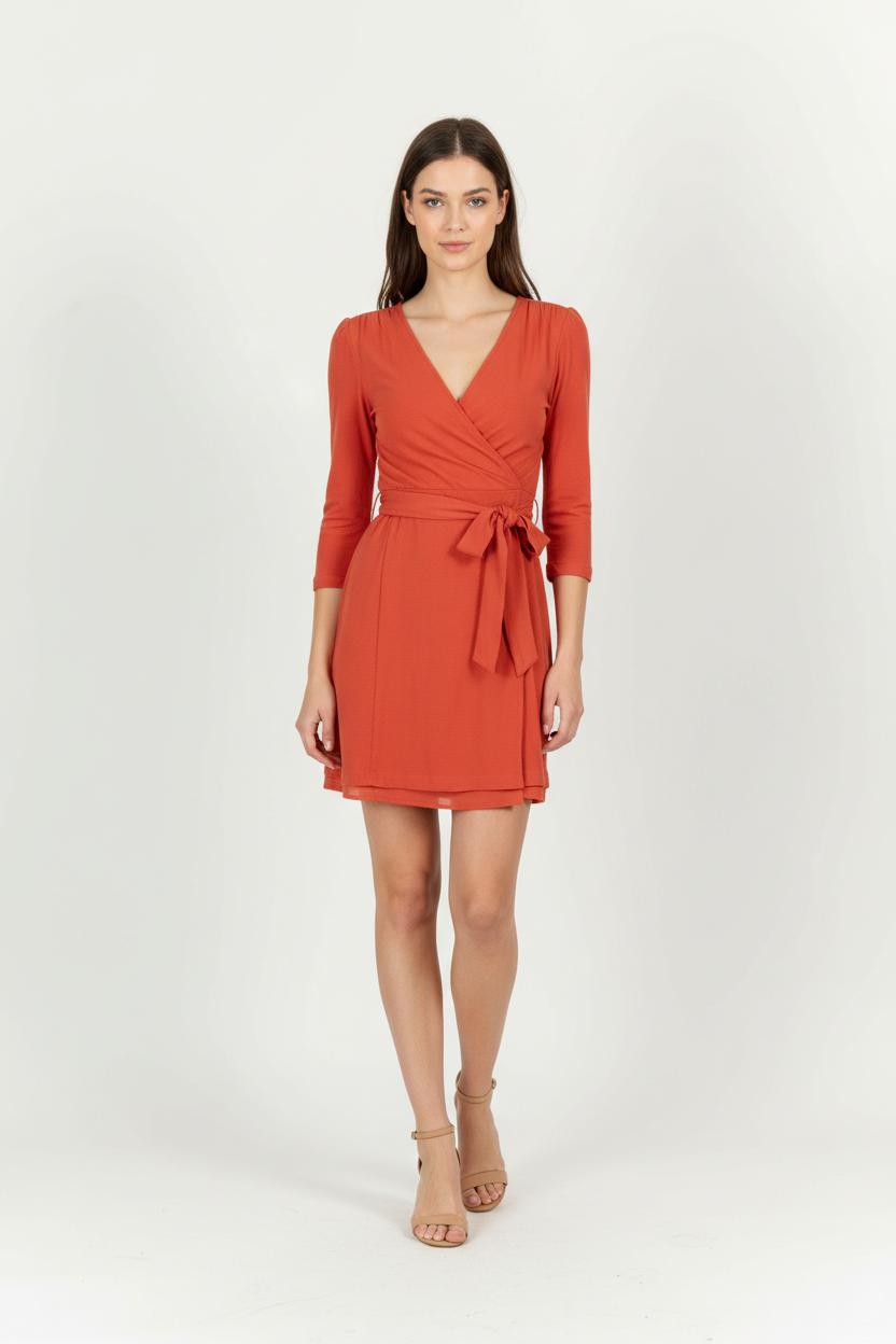 Robe Portefeuille Rouge - Taille S/36 de la marque Sessùn | PARAD95452 - Vendu par Paradigme - Image 1