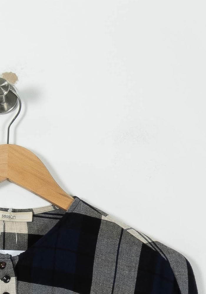 Chemise Bleu et Gris - Taille S/36 de la marque Sessùn | PARAD95454 - Vendu par Paradigme - Image 3