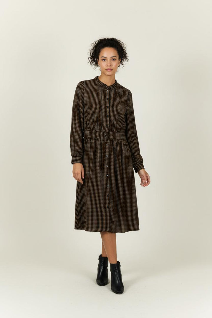 Robe Chemise Marron et Bleu - Taille S/36 de la marque Des petits hauts | PARAD95455 - Vendu par Paradigme - Image 1