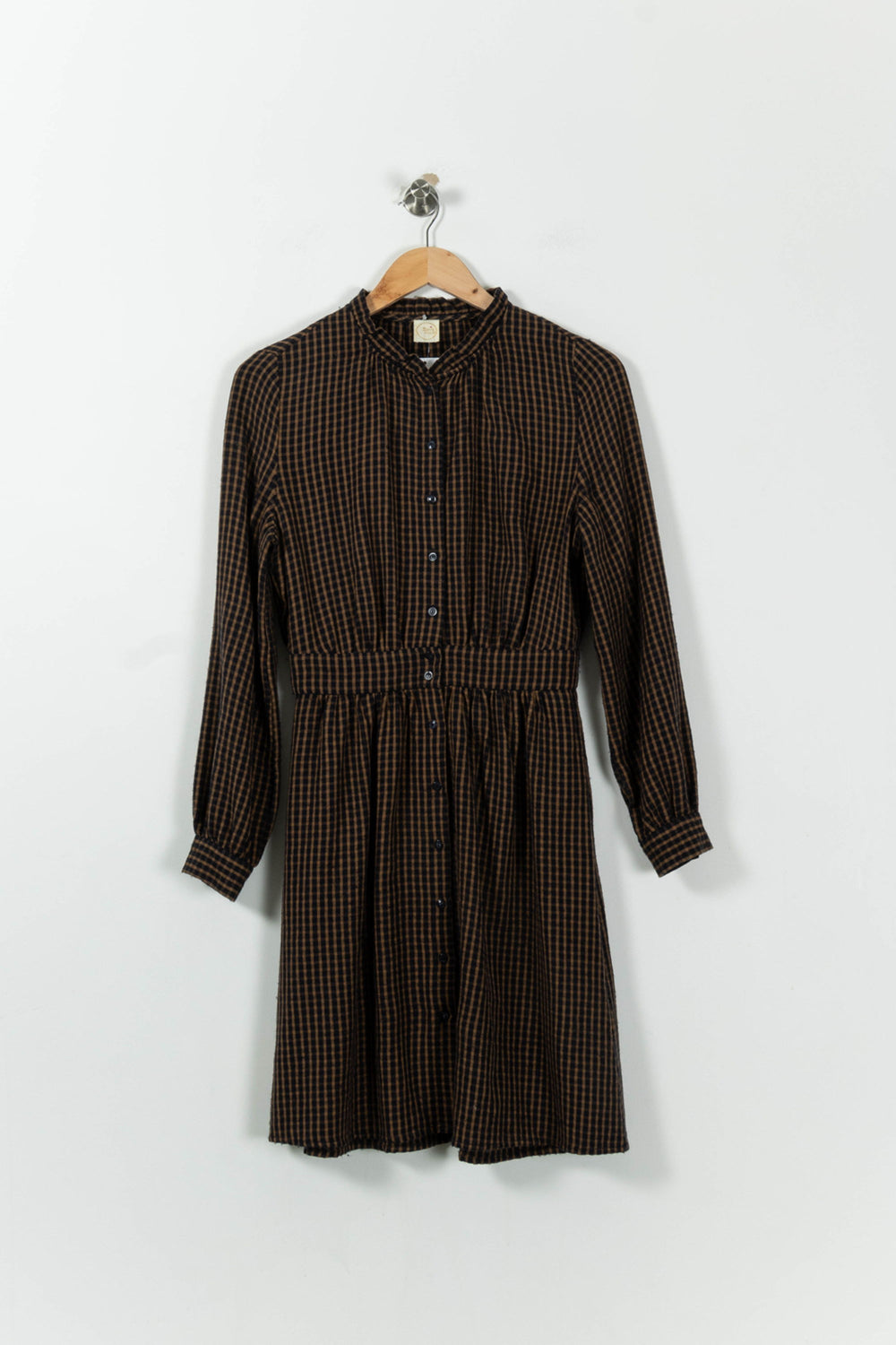 Robe Chemise Marron et Bleu - Taille S/36 de la marque Des petits hauts | PARAD95455 - Vendu par Paradigme - Image 2