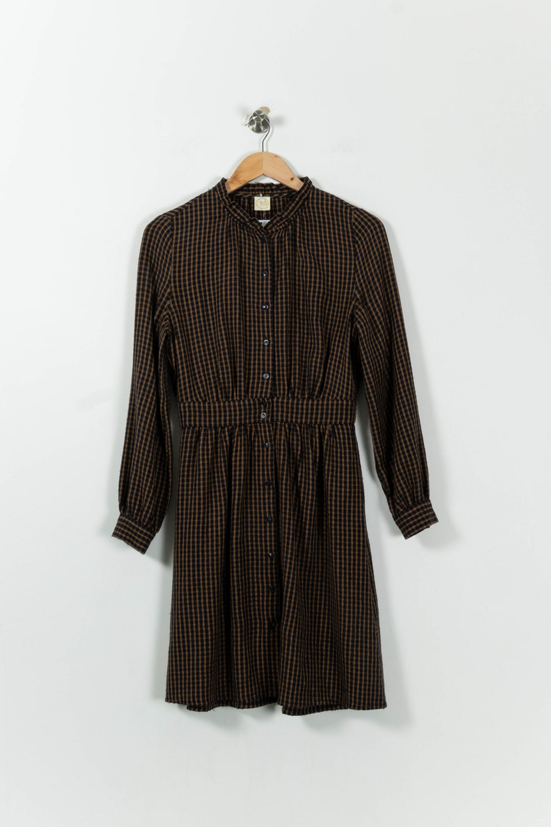 Robe Chemise Marron et Bleu - Taille S/36 de la marque Des petits hauts | PARAD95455 - Vendu par Paradigme - Image 2