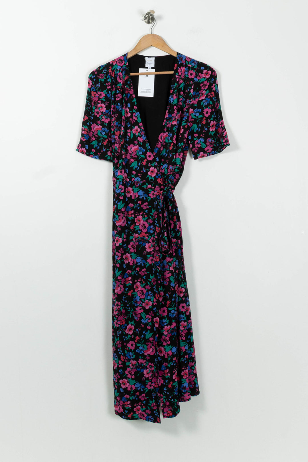 Robe Longue Noire et Fleurie - Taille L/40 de la marque Petite Mendigote | PARAD95459 - Vendu par Paradigme - Image 2