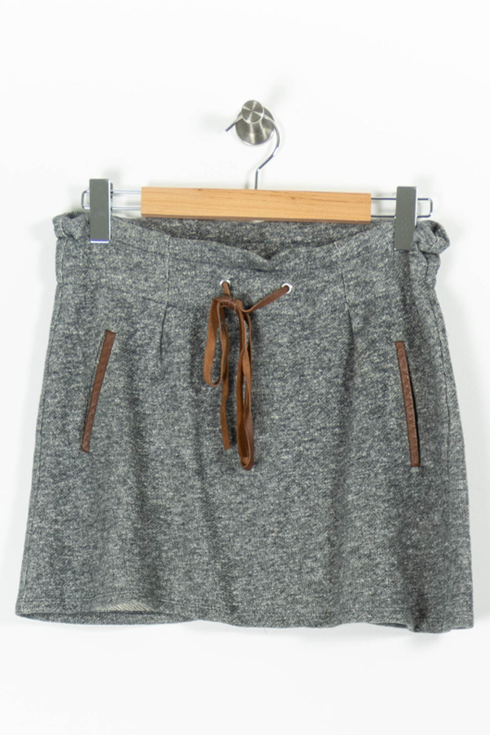 Jupe Courte Grise - Taille M/38 de la marque Sandro | PARAD95461 - Vendu par Paradigme - Image 2