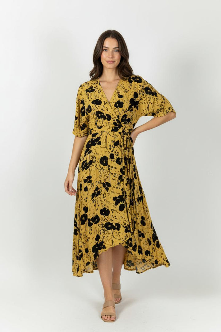 Robe Longue Jaune et Noire - Taille L/40 de la marque ba&sh | PARAD95465 - Vendu par Paradigme - Image 1