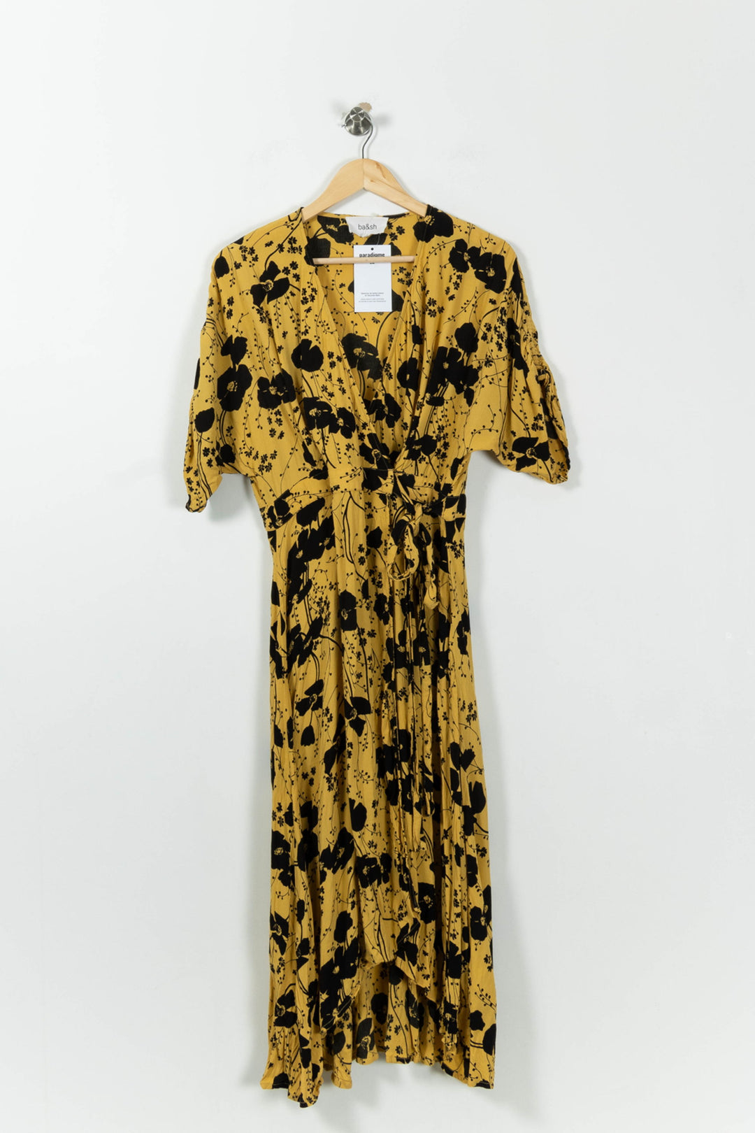 Robe Longue Jaune et Noire - Taille L/40 de la marque ba&sh | PARAD95465 - Vendu par Paradigme - Image 2