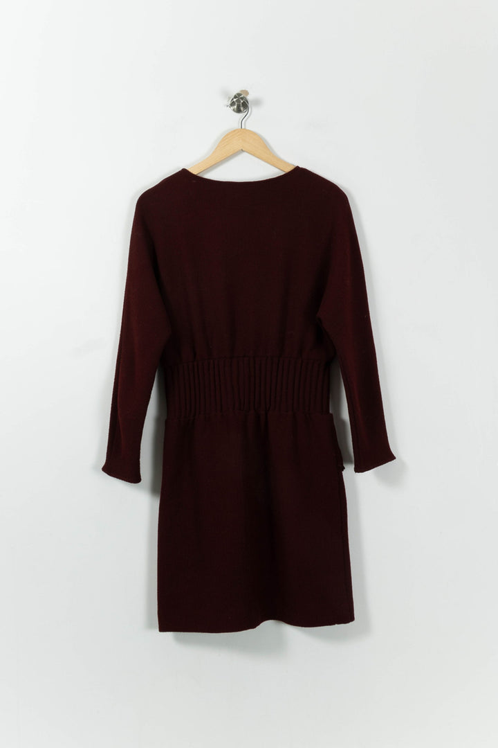 Robe Pull Bordeaux - Taille L/40 de la marque Maje | PARAD95470 - Vendu par Paradigme - Image 4