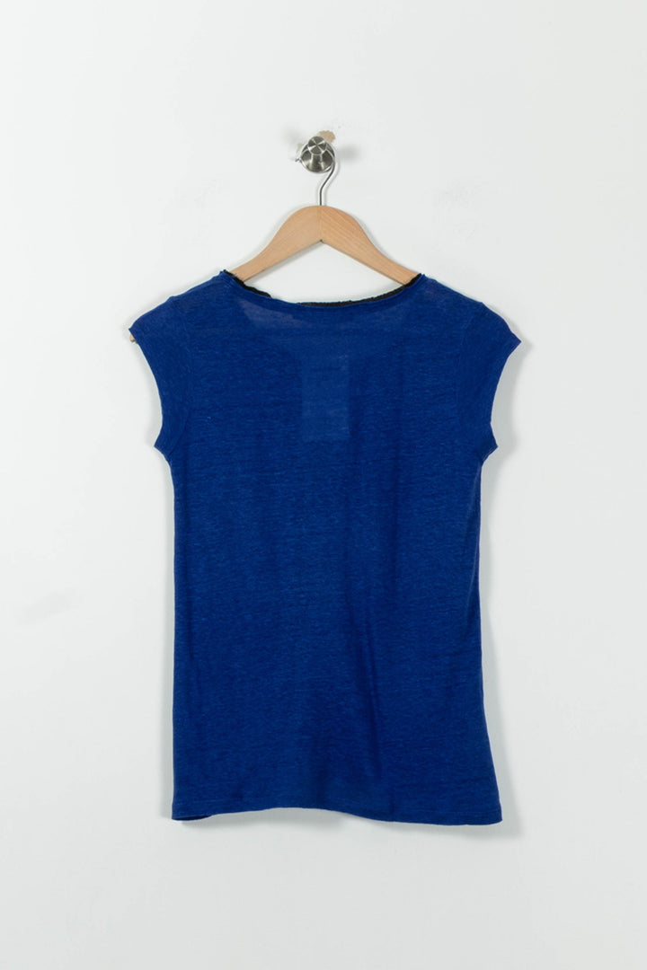 Tee-shirt Bleu - Taille S/36 de la marque Comptoir des Cotonniers | PARAD95480 - Vendu par Paradigme - Image 4