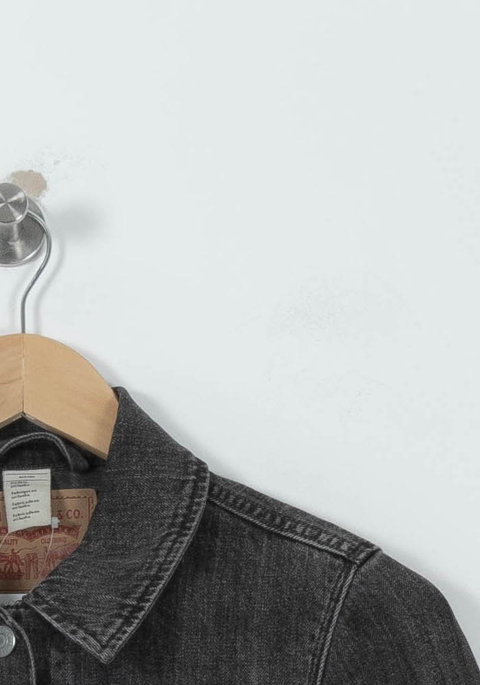 Veste en jean grise - Taille S/36 de la marque Levi's | PARAD95481 - Vendu par Paradigme - Image 3