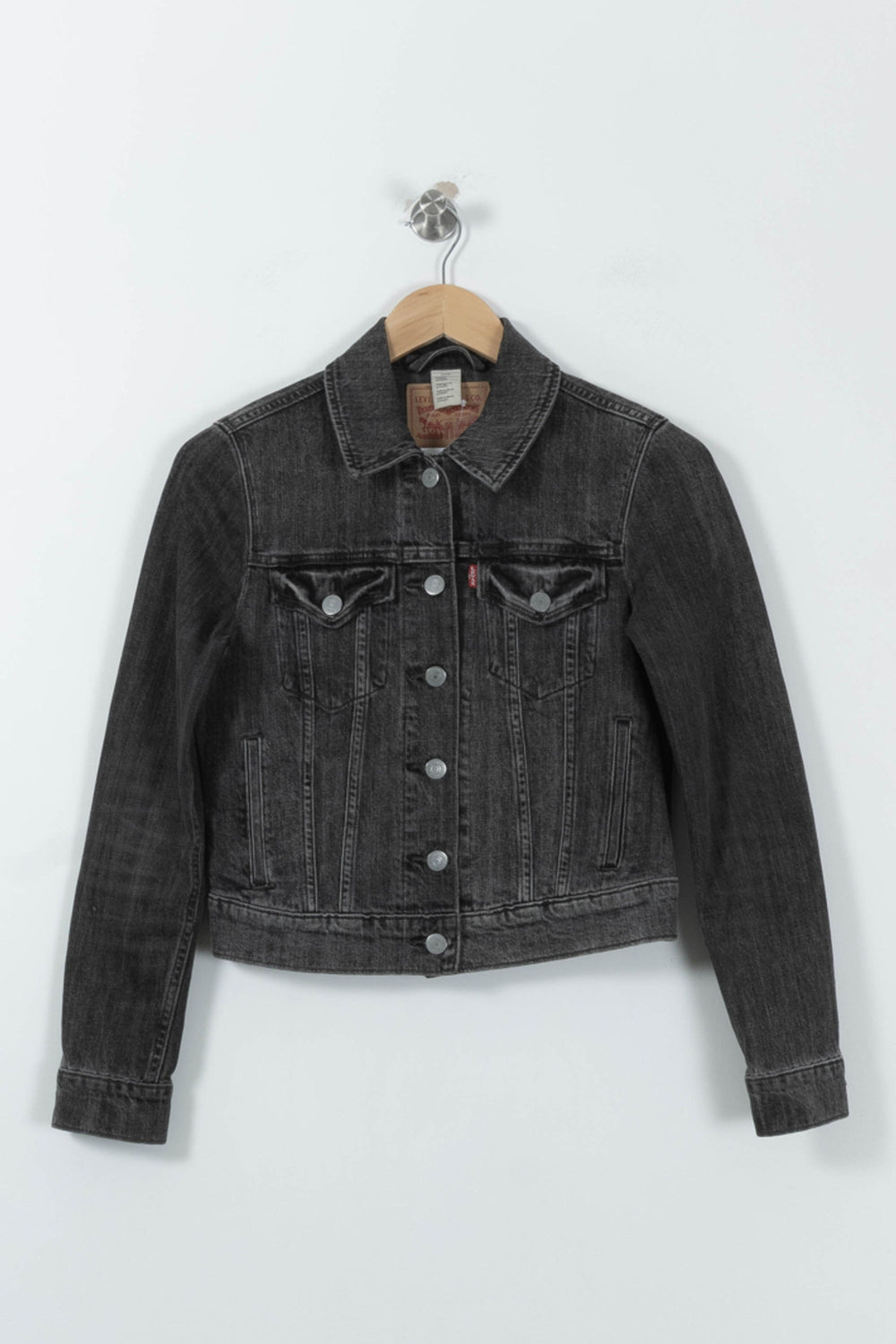Veste en jean grise - Taille S/36 de la marque Levi's | PARAD95481 - Vendu par Paradigme - Image 2