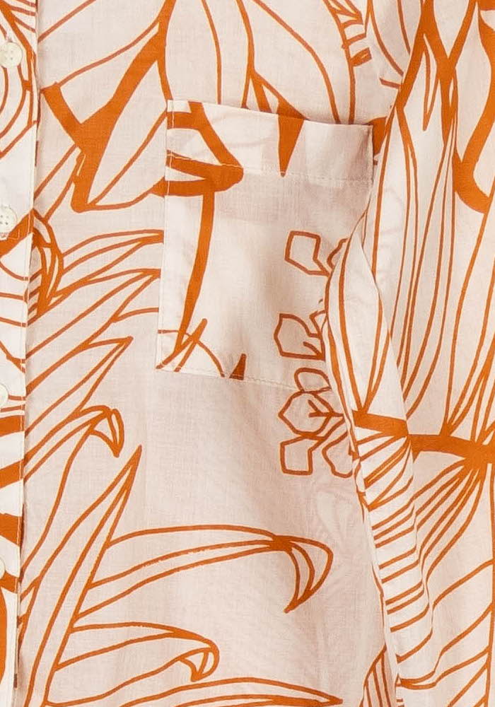 Chemise Blanche et Orange - Taille M/38 de la marque La Française | PARAD95490 - Vendu par Paradigme - Image 3