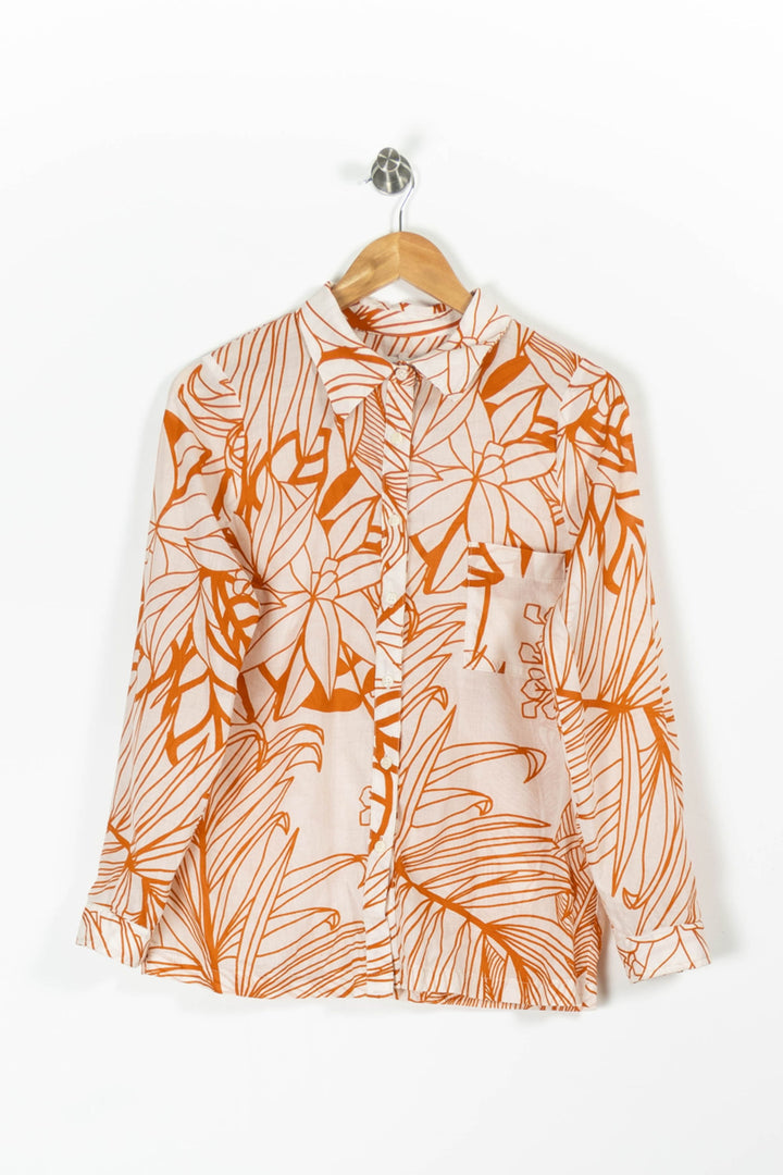Chemise Blanche et Orange - Taille M/38 de la marque La Française | PARAD95490 - Vendu par Paradigme - Image 2