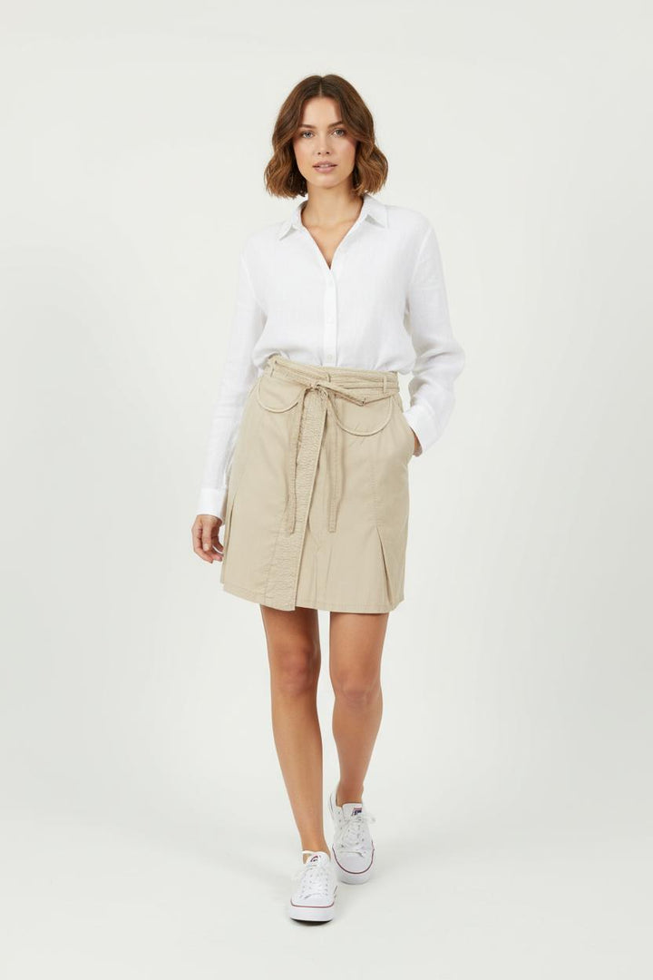 Jupe Courte Beige - Taille L/40 de la marque IKKS | PARAD95503 - Vendu par Paradigme - Image 1