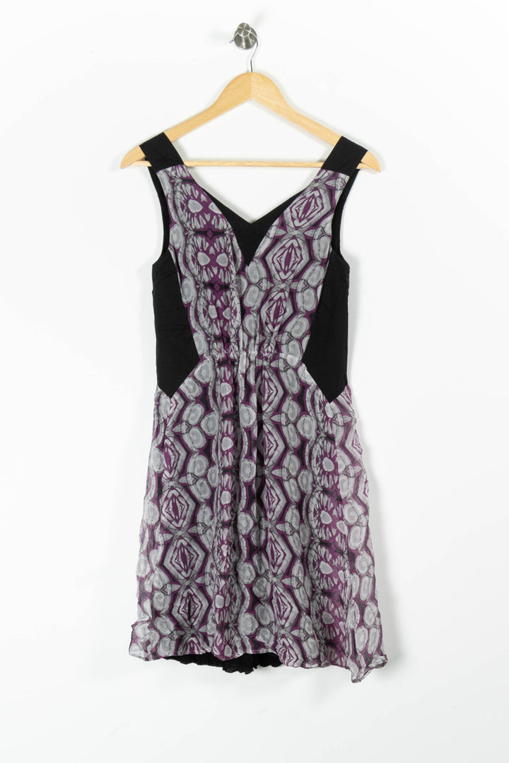 Robe Sans Manches Violette et Noire - Taille XS/34 de la marque Kookai | PARAD95504 - Vendu par Paradigme - Image 4