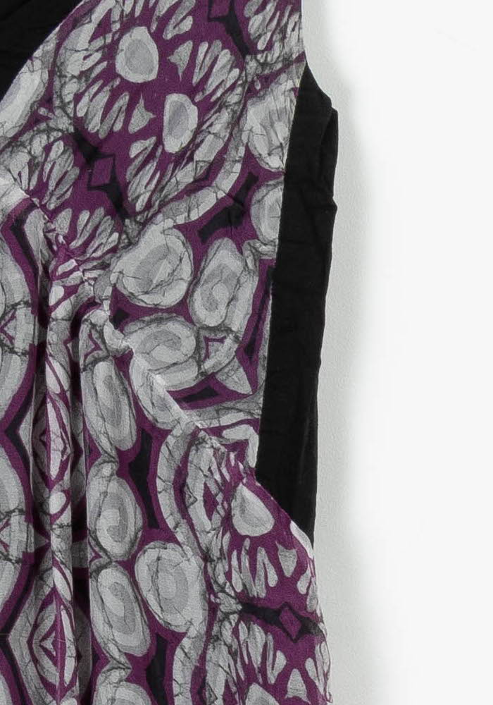 Robe Sans Manches Violette et Noire - Taille XS/34 de la marque Kookai | PARAD95504 - Vendu par Paradigme - Image 3