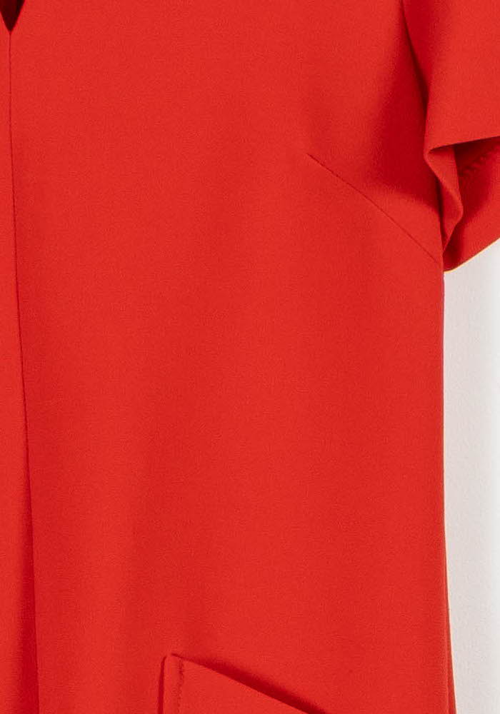 Robe Courte Rouge - Taille M/38 de la marque Caroll | PARAD95507 - Vendu par Paradigme - Image 3