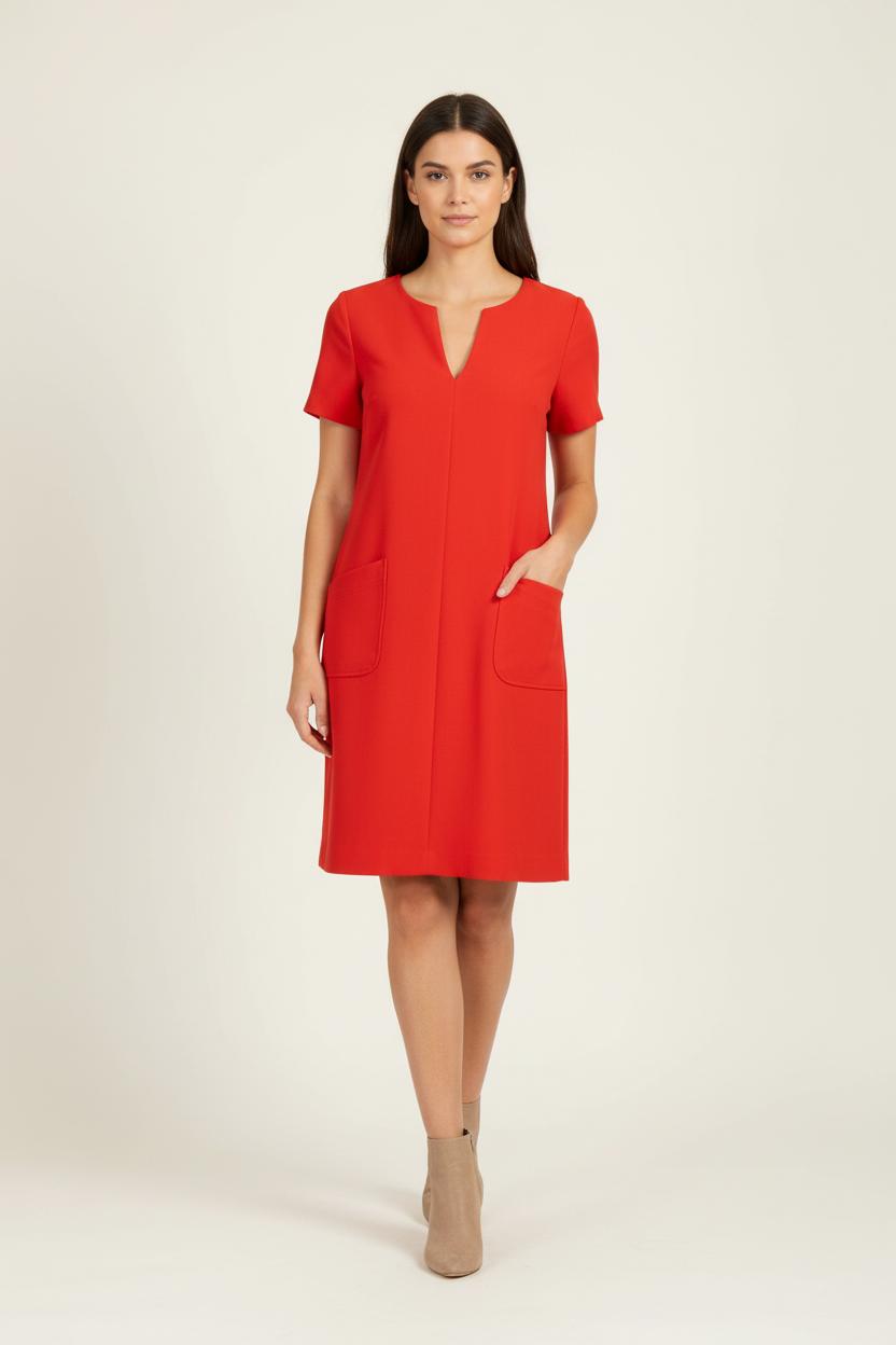 Robe Courte Rouge - Taille M/38 de la marque Caroll | PARAD95507 - Vendu par Paradigme - Image 1