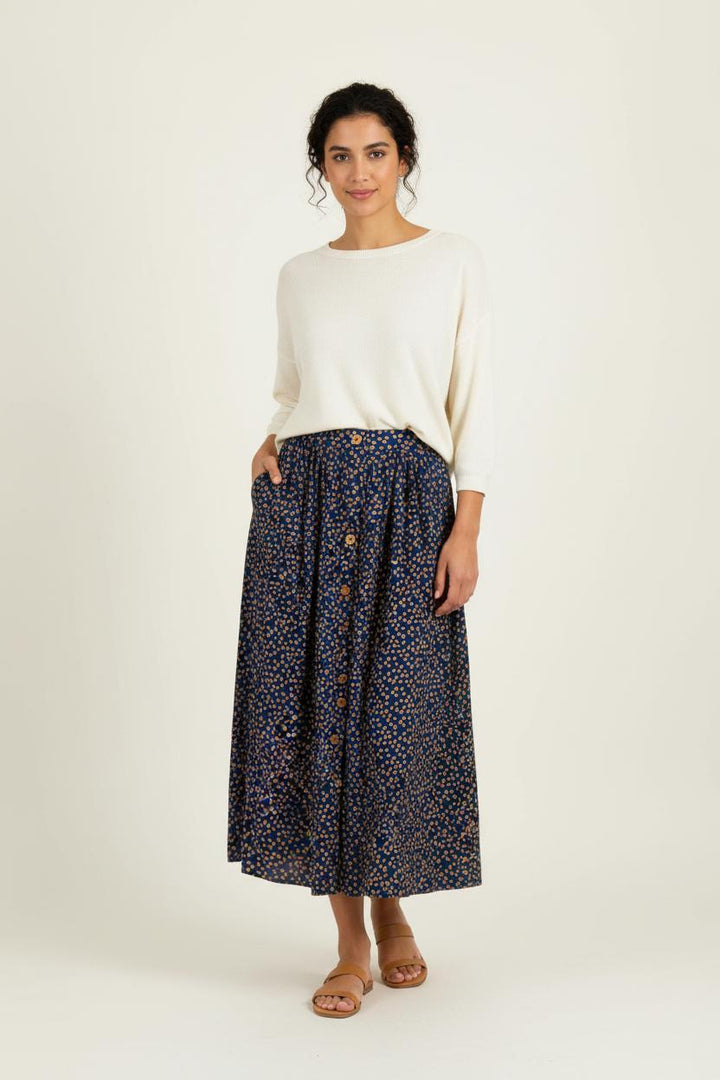 Jupe Longue Bleue et Jaune - Taille XS/34 de la marque Heimstone | PARAD95510 - Vendu par Paradigme - Image 1