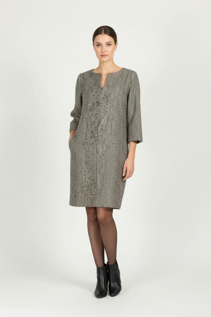 Robe Droite Grise - Taille M/38 de la marque Caroll | PARAD95511 - Vendu par Paradigme - Image 1