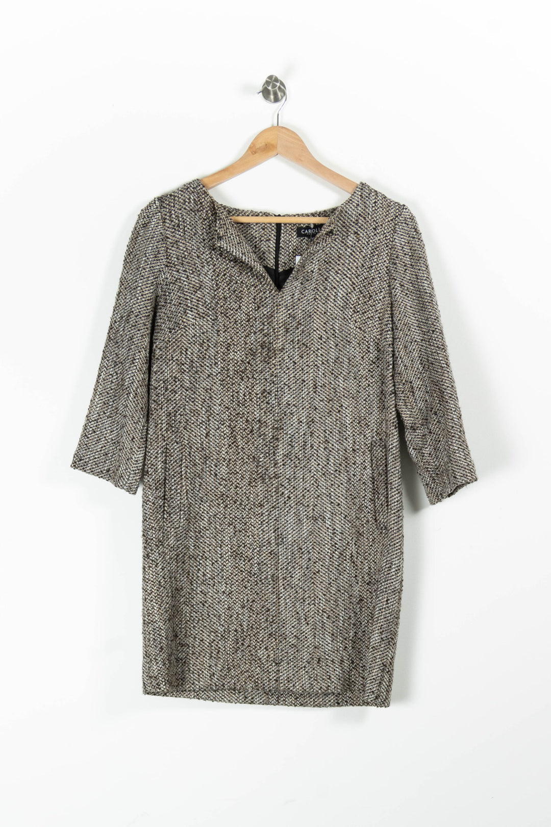 Robe Droite Grise - Taille M/38 de la marque Caroll | PARAD95511 - Vendu par Paradigme - Image 2
