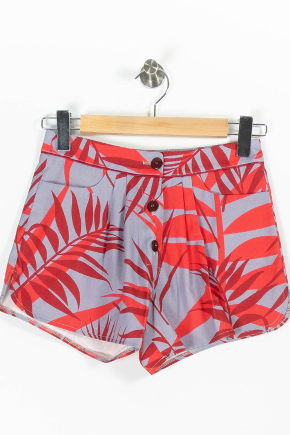 Short Imprimé Rouge et Gris - Taille XS/34 de la marque Heimstone | PARAD95512 - Vendu par Paradigme - Image 2