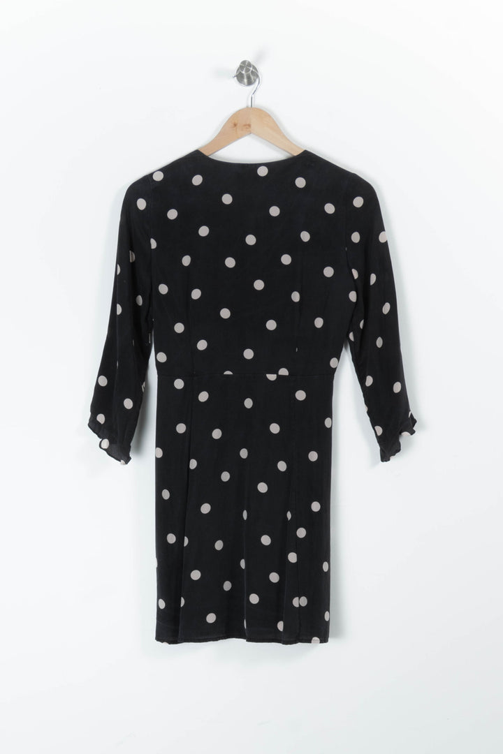 Robe Portefeuille Noire et Blanche - Taille S/36 de la marque Sézane | PARAD95513 - Vendu par Paradigme - Image 4