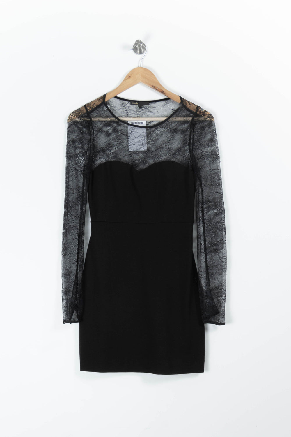 Robe Courte Noire - Taille S/36 de la marque Maje | PARAD95514 - Vendu par Paradigme - Image 2