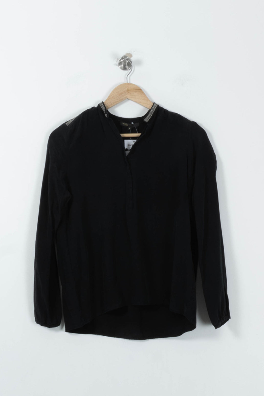 Blouse Noire - Taille S/36 de la marque Maje | PARAD95519 - Vendu par Paradigme - Image 2