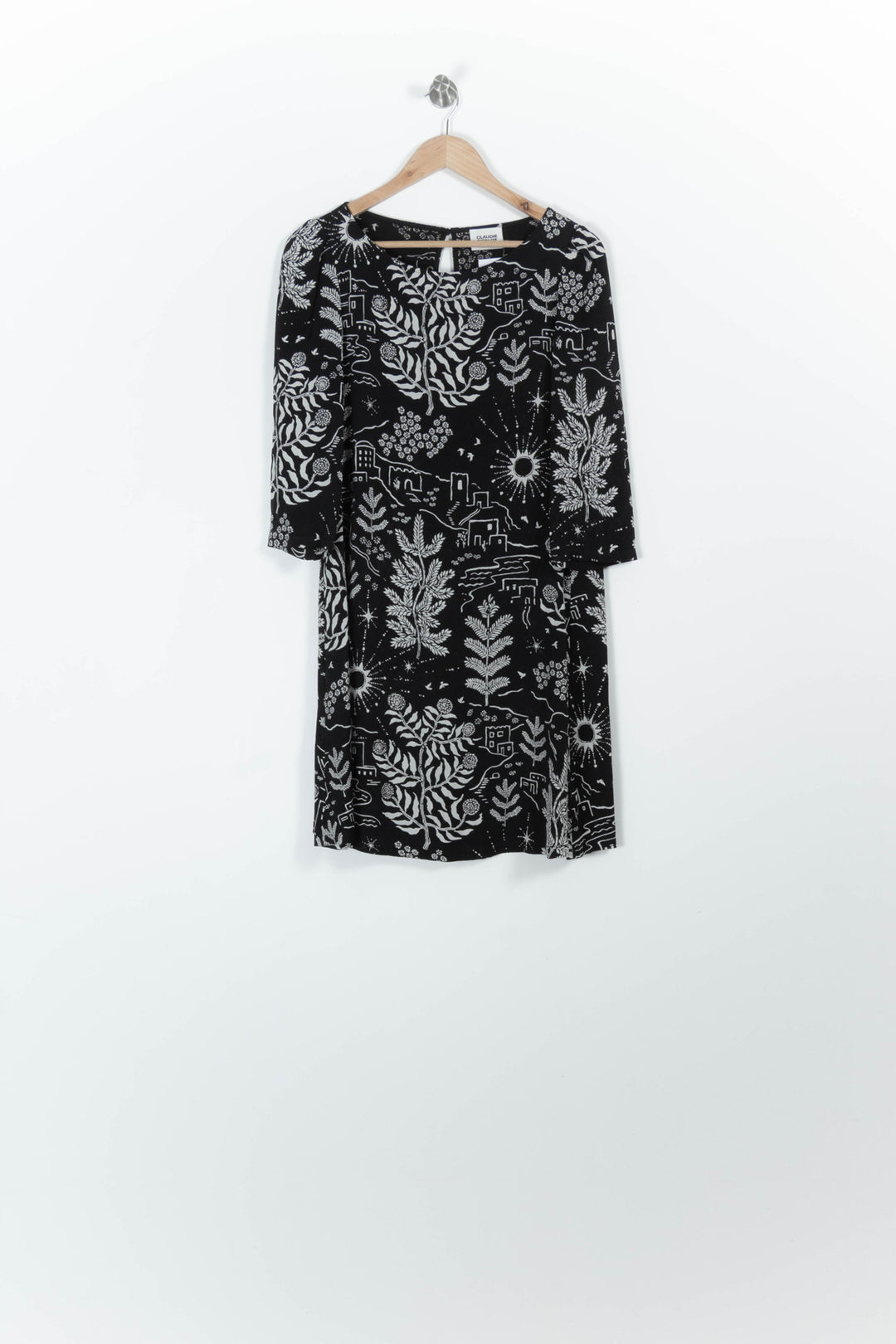 Robe Midi Noire et Blanche - Taille XS/34 de la marque Claudie Pierlot | PARAD95531 - Vendu par Paradigme - Image 2