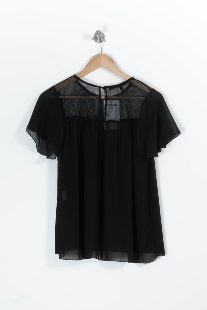 Blouse Noire - Taille L/40 de la marque La Fée Maraboutée | PARAD95537 - Vendu par Paradigme - Image 4