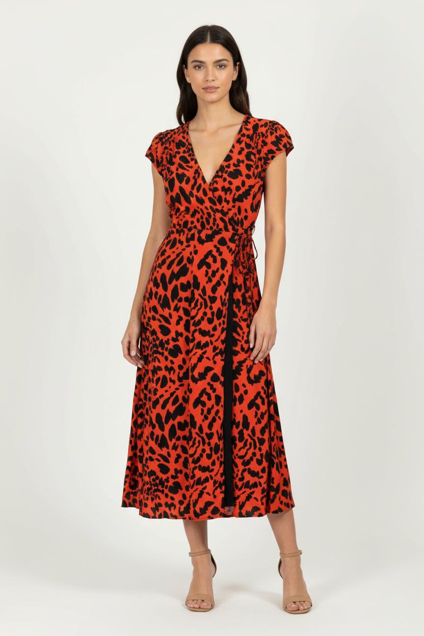 Robe longue rouge et noire - Taille XS/34 de la marque Sud express | PARAD95540 - Vendu par Paradigme - Image 1