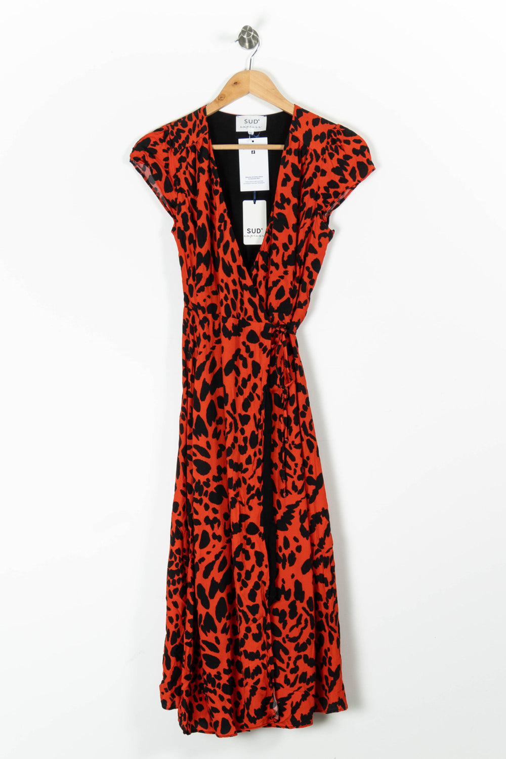 Robe longue rouge et noire - Taille XS/34 de la marque Sud express | PARAD95540 - Vendu par Paradigme - Image 2
