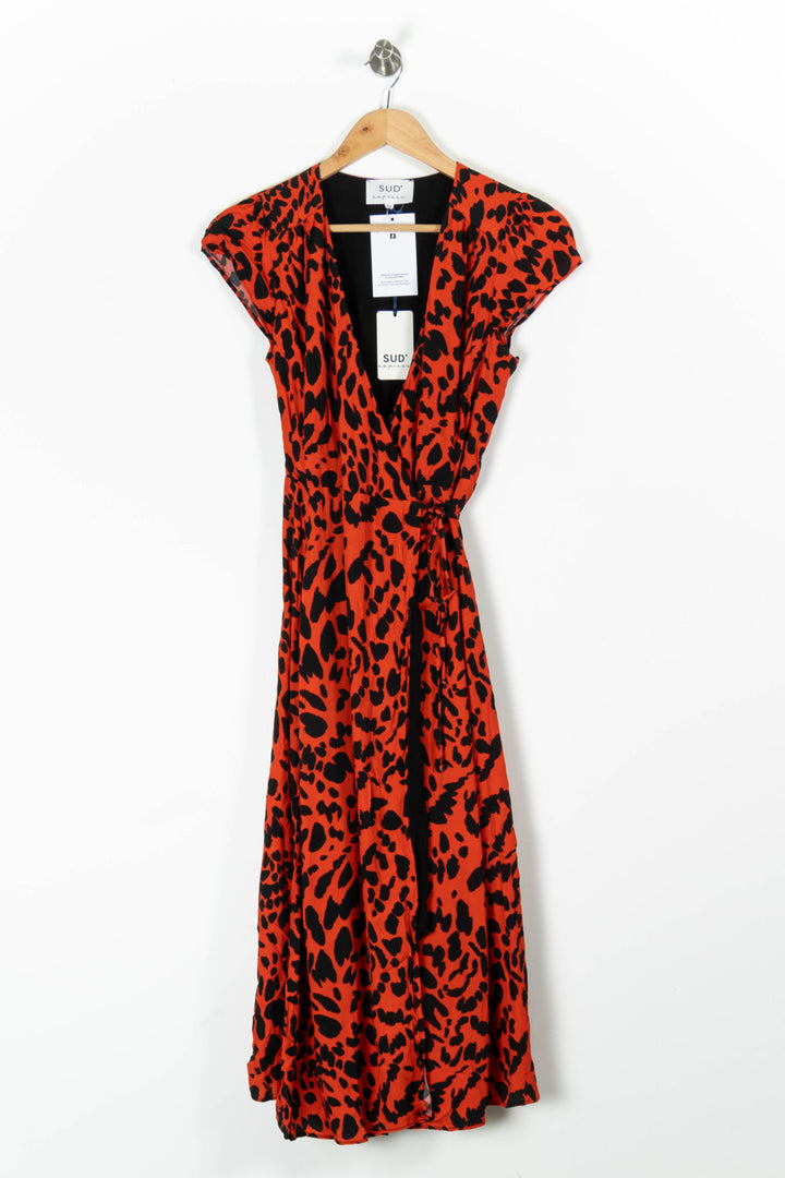 Robe longue rouge et noire - Taille XS/34 de la marque Sud express | PARAD95540 - Vendu par Paradigme - Image 2