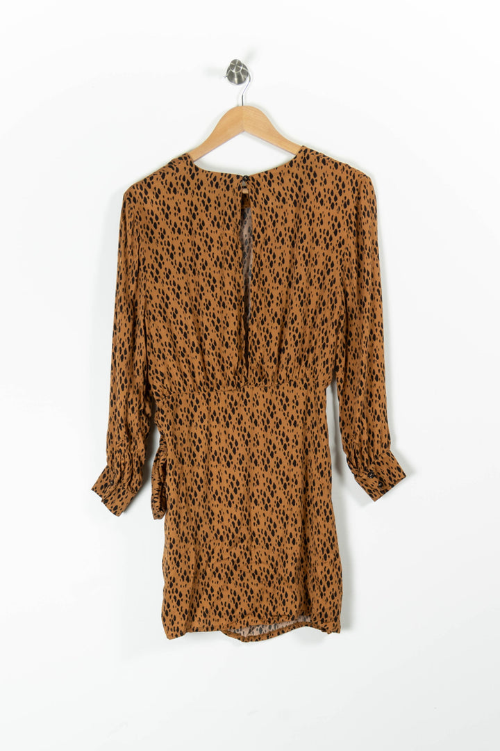 Robe Courte Marron et Noire - Taille S/36 de la marque Bizance | PARAD95542 - Vendu par Paradigme - Image 4