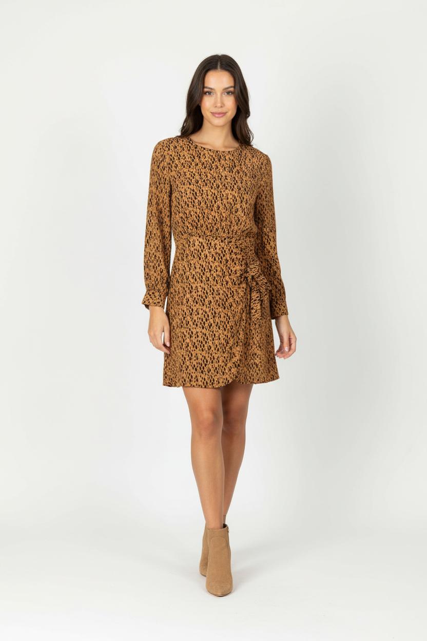 Robe Courte Marron et Noire - Taille S/36 de la marque Bizance | PARAD95542 - Vendu par Paradigme - Image 1