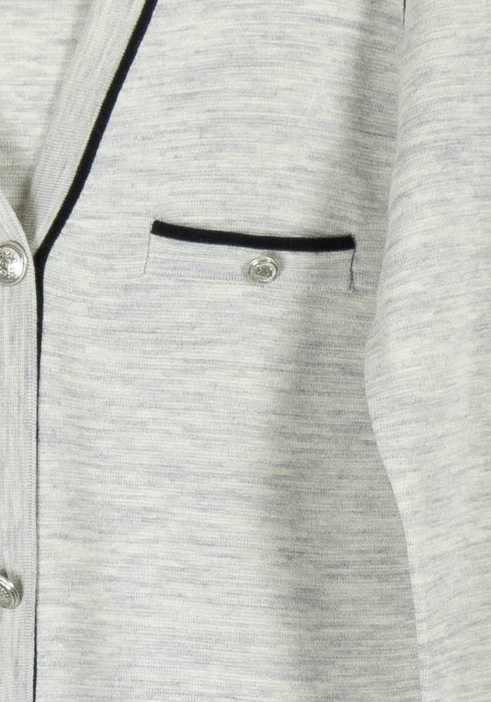 Cardigan Gris et Noir - Taille M/38 de la marque Claudie Pierlot | PARAD95556 - Vendu par Paradigme - Image 3