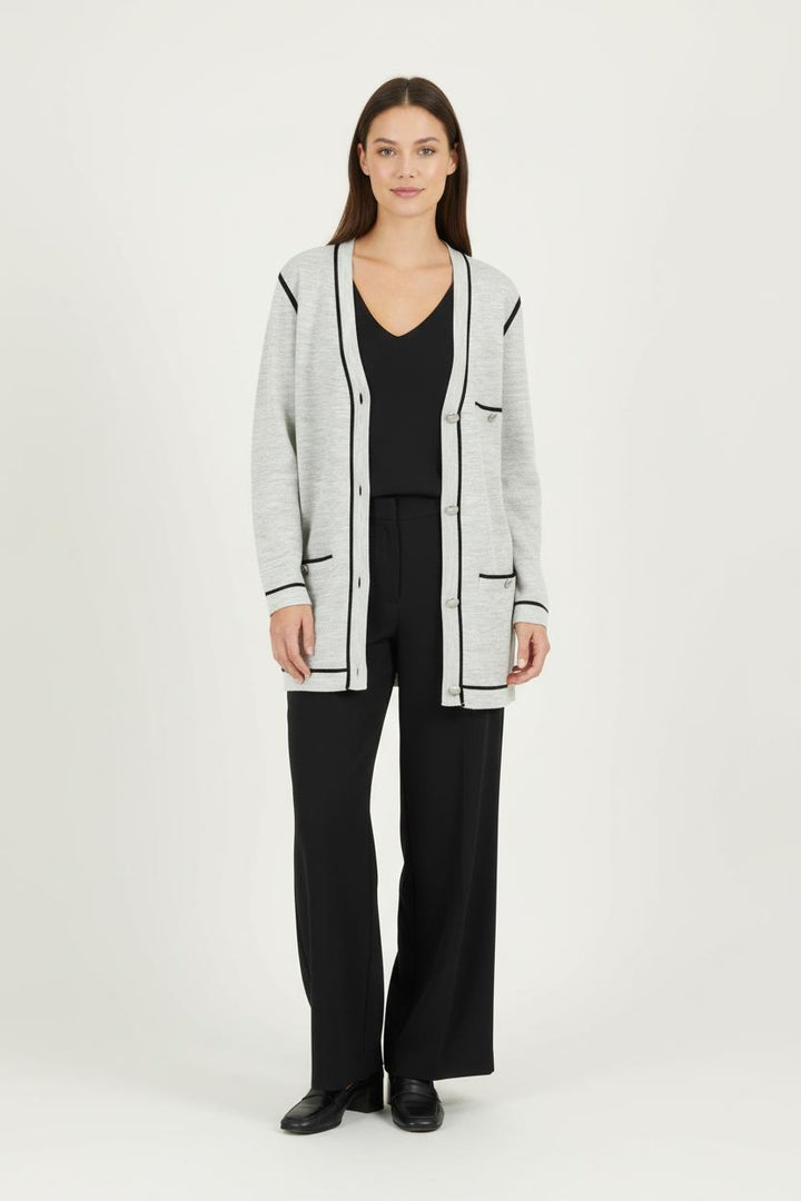 Cardigan Gris et Noir - Taille M/38 de la marque Claudie Pierlot | PARAD95556 - Vendu par Paradigme - Image 1