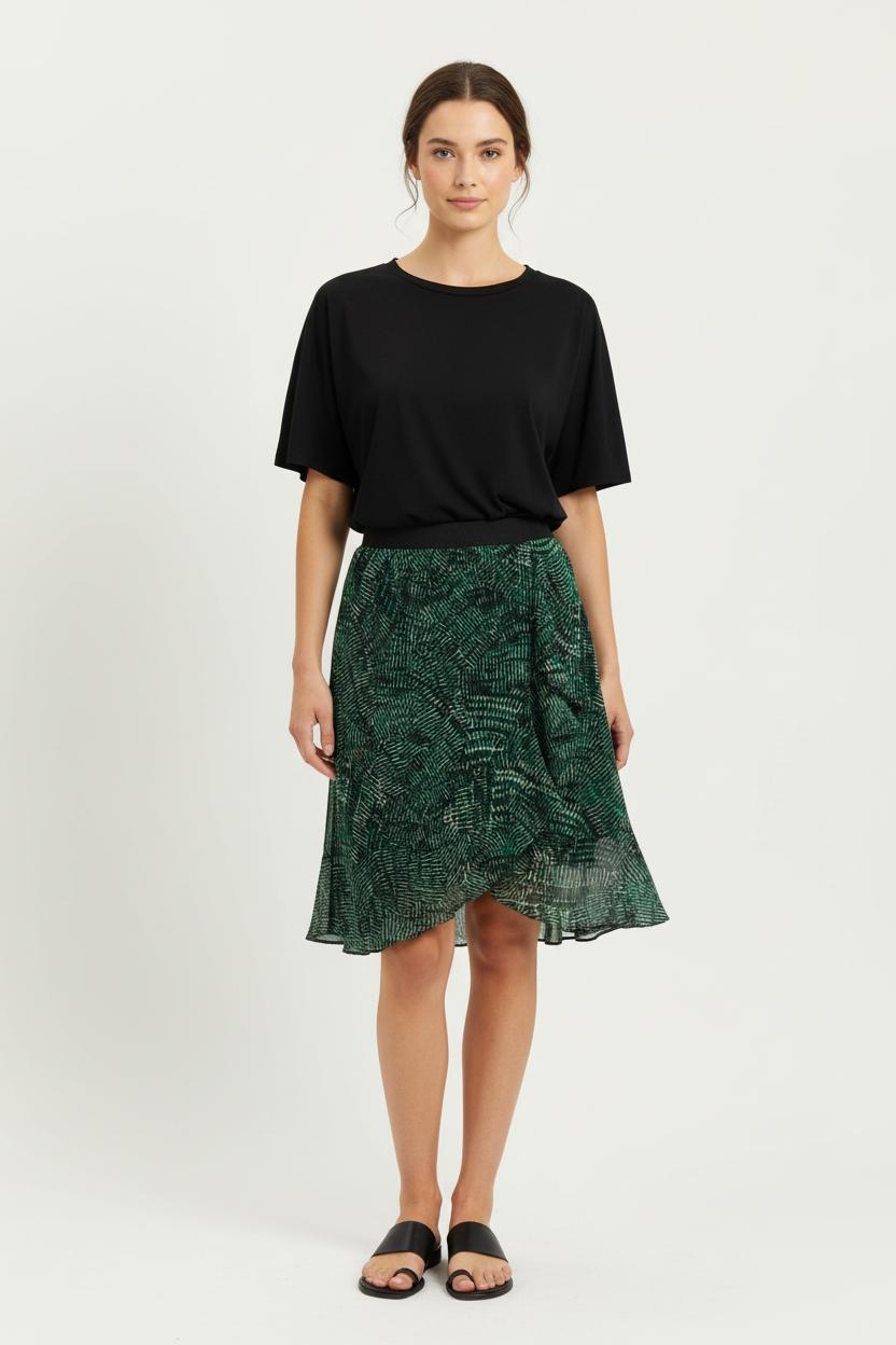 Jupe Verte et Noire - Taille S/36 de la marque La Fée Maraboutée | PARAD95566 - Vendu par Paradigme - Image 1
