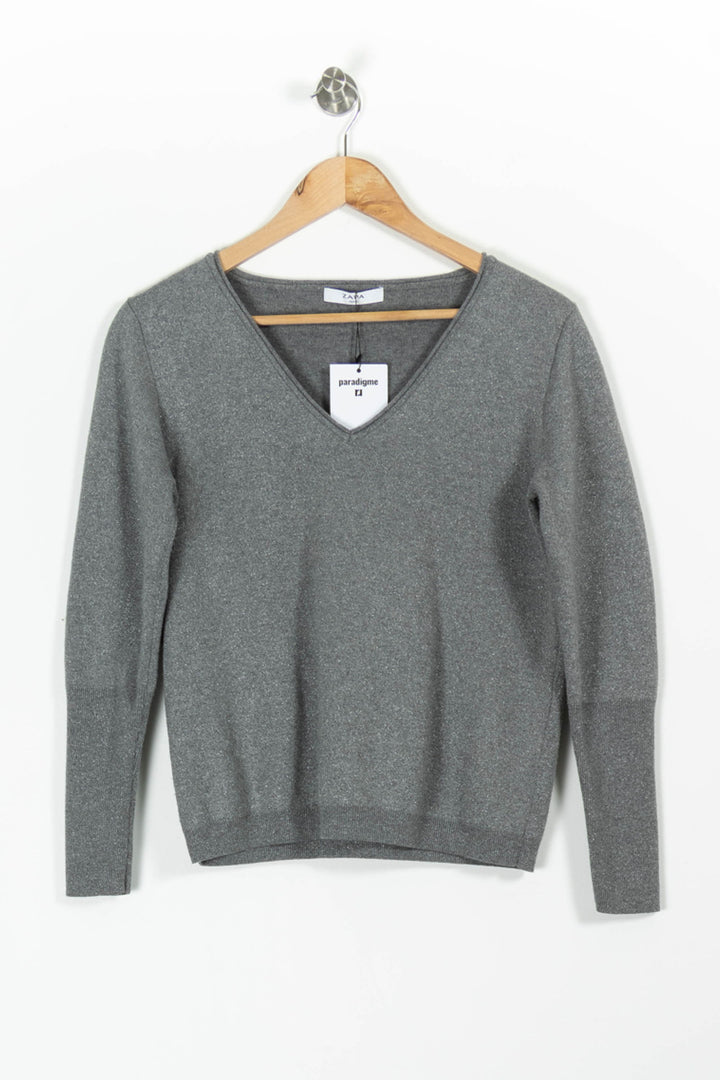 Pull Gris - Taille S/36 de la marque ZAPA | PARAD95569 - Vendu par Paradigme - Image 2