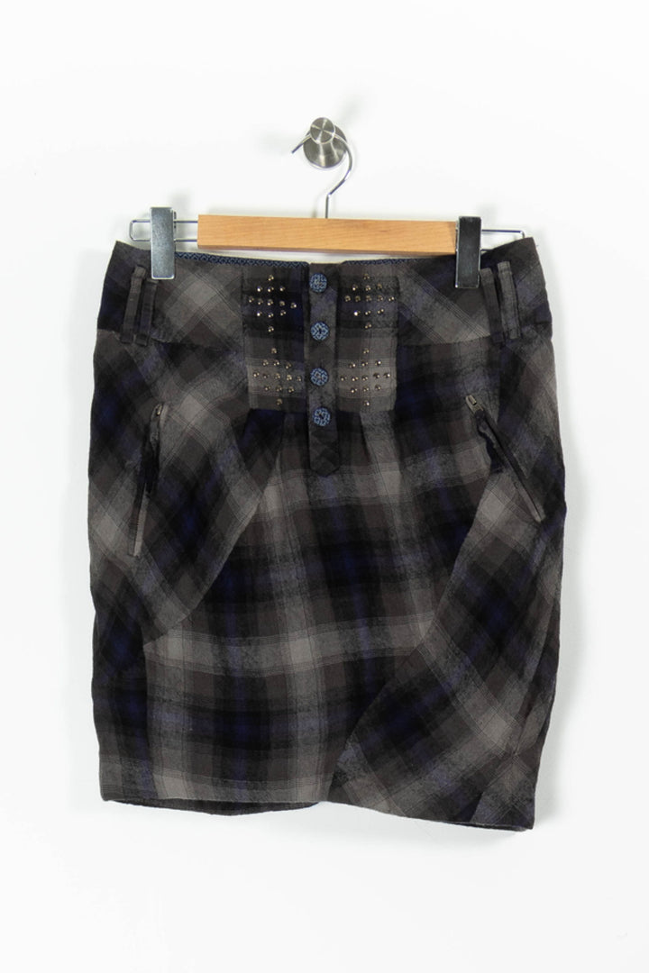 Jupe Courte Grise et Bleue - Taille XS/34 de la marque One Step | PARAD95575 - Vendu par Paradigme - Image 2