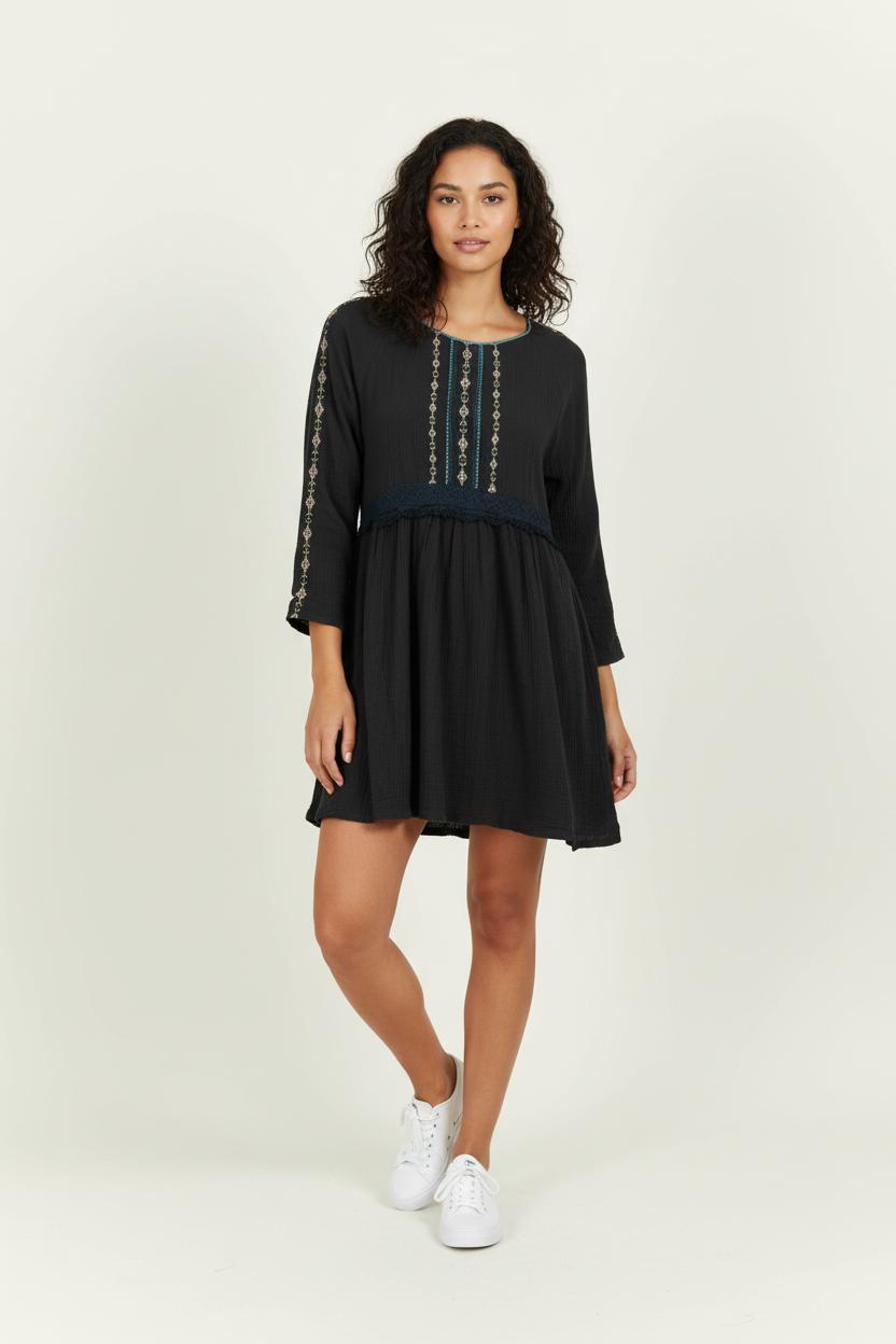 Robe Courte Noire - Taille M/38 de la marque Louise Misha | PARAD95586 - Vendu par Paradigme - Image 1